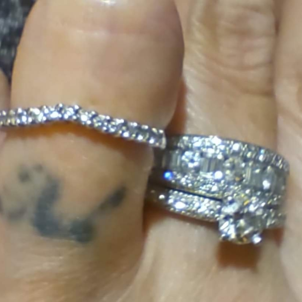 14k white gold diamond anniversary band